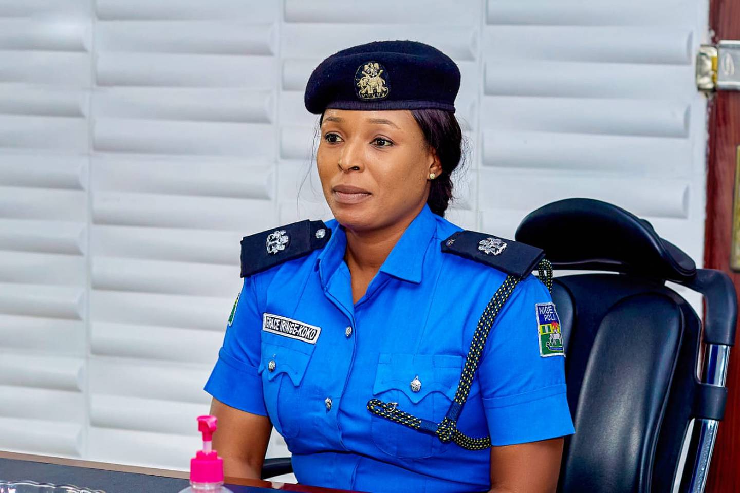 vocera de la policía estatal Grace Iringe-Koko